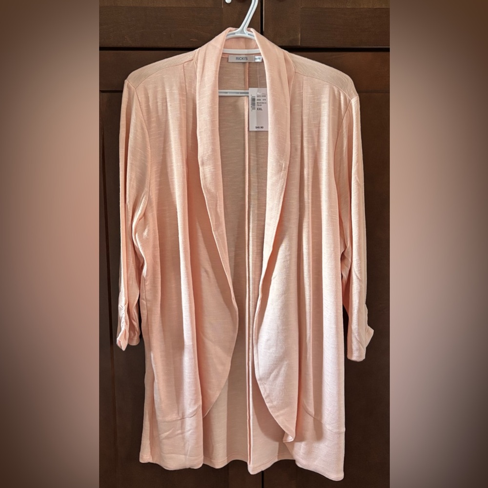 Ricki's Light Pink Open Front Cardigan